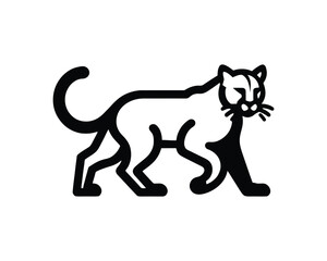 Cougar wildlife symbol design in vector art