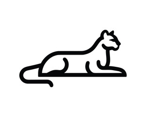 Modern cougar icon illustration for branding