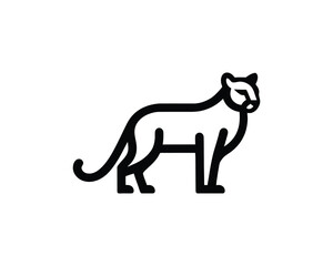 Modern cougar logo in graphic style