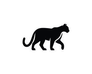 Wild cougar logo in modern vector