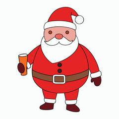 A jolly, tipsy Santa stumbles with cheer, rosy cheeks glowing, holding a spilled mug of eggnog—bringing laughs and holiday spirit in his merry misadventure!
