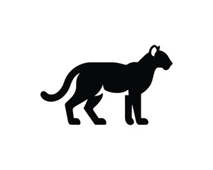 Minimal cougar logo in clean vector