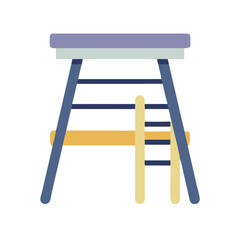 Modern step stool illustration for home decor applications