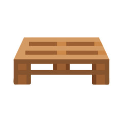 Isolated wooden pallet on White Background, brown color tone