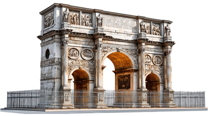 Triumphal Archway in Rome: The awe-inspiring Arch of Constantine, an ancient Roman triumphal arch stands as a testament to Rome's glorious past.