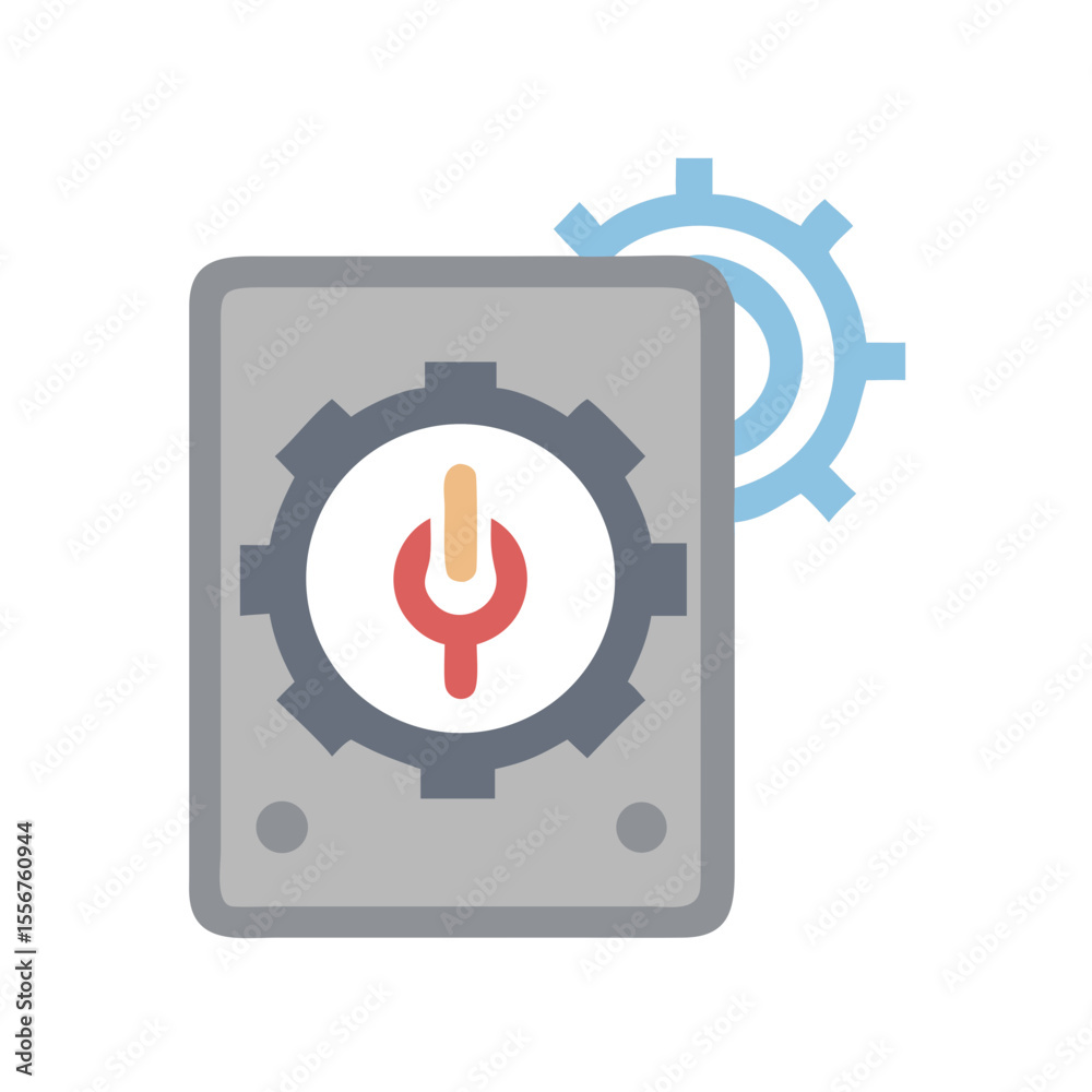 Poster isolated icon illustrating system settings and configuration options