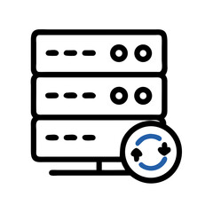 Abstract blue parentheses on solid White Background minimalist design