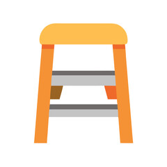 Modern stool illustration with two steps and simple design