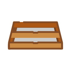 Wooden pallet flat vector illustration, transportation and storage theme