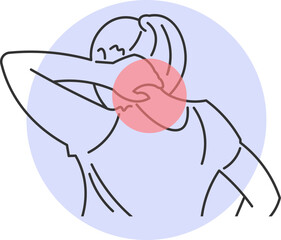 Woman feeling intense pain in the neck and cervical region