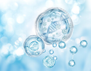 serum molecule background fo cosmetic product