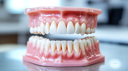 Obraz premium A dental education workshop where students are practicing their skills on each other teeth under supervision.