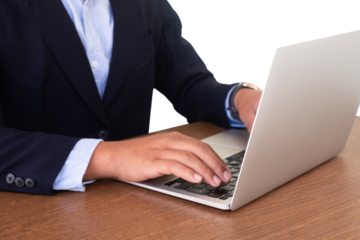 businessman working on laptop