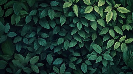 Fototapeta premium Lush Green Leaf Wall Texture. (16)