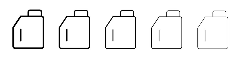 canister of motor oil icon thin flat outline style vector sign