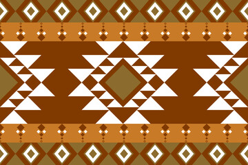 Seamless tribal triangle rhombus pattern boho geometric texture
