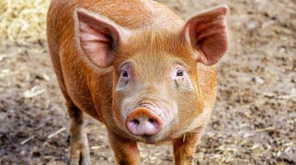 Pig looking into camera