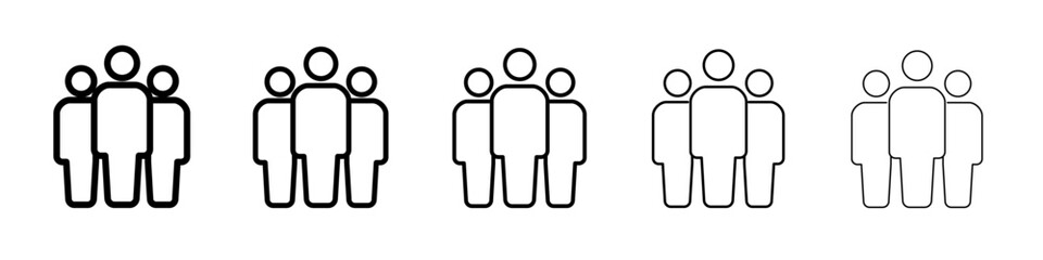 committee board icon thin flat outline style vector sign