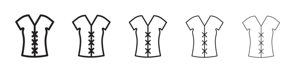Corset icon thin flat outline style vector sign