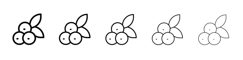 Cranberry icon thin flat outline style vector sign