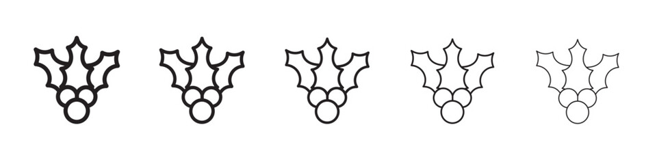 Cranberry icon thin flat outline style vector sign