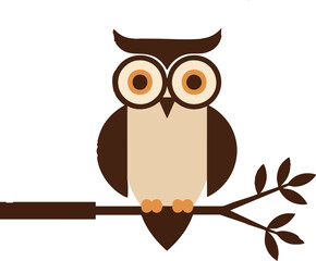 Cartoon Owl Vector Graphic