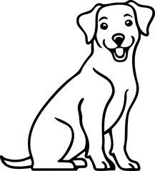 Happy Dog Cartoon Illustration