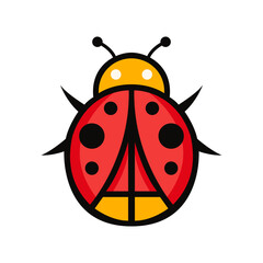 Vector illustration of a ladybug