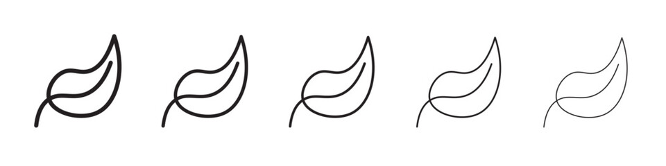 Obraz premium falcate icon thin flat outline style vector sign