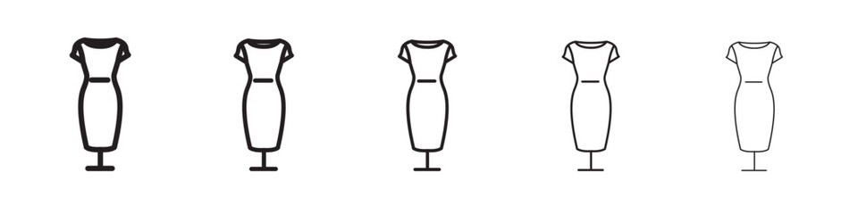 Fashion boutique icon thin flat outline style vector sign