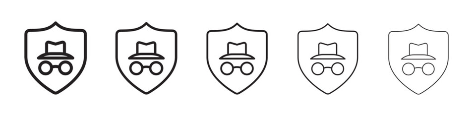 Fraud Alert icon thin flat outline style vector sign