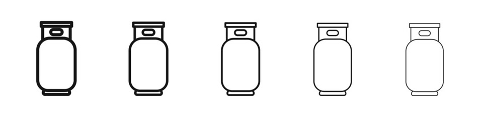 Gas tank icon thin flat outline style vector sign