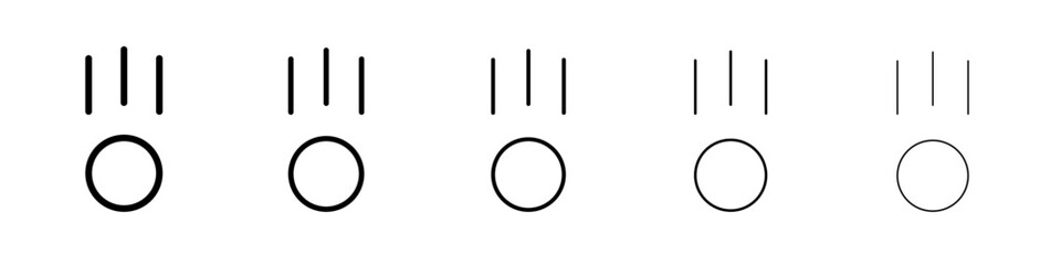 Gravity icon thin flat outline style vector sign