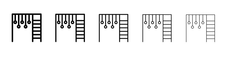 jungle gym icon thin flat outline style vector sign