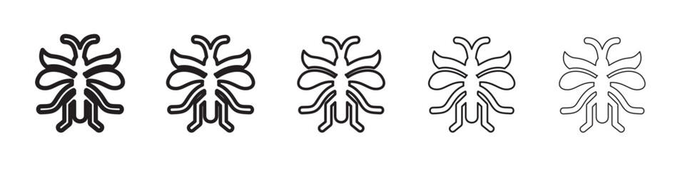 malaria icon thin flat outline style vector sign