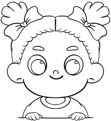 kids clipart border peek