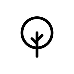 A Single Icon of Tree, Line Bold Icon, Simple Modern Collection for Design, Web Sites, Apps, Cards. Contains Linear Images of Deciduous and Coniferous Trees