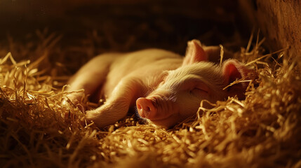 pig sleeping, baby sleeping