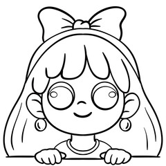 kids clipart border peek