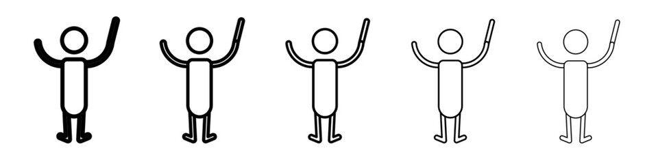 Music conductor icon thin flat outline style vector sign