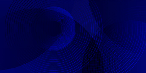 dark blue geometric abstract background overlap layer on bright space with lines effect decoration. Modern graphic design element circles style concept for banner.