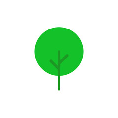 A Single Icon of Tree, Flat Icon, Simple Modern Collection for Design, Web Sites, Apps, Cards. Contains Linear Images of Deciduous and Coniferous Trees
