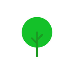 A Single Icon of Tree, Flat Icon, Simple Modern Collection for Design, Web Sites, Apps, Cards. Contains Linear Images of Deciduous and Coniferous Trees