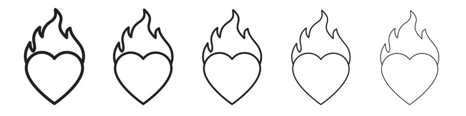 Passion icon thin flat outline style vector sign
