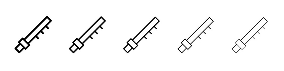 piccolo icon thin flat outline style vector sign
