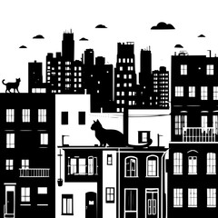 night city vector illustration