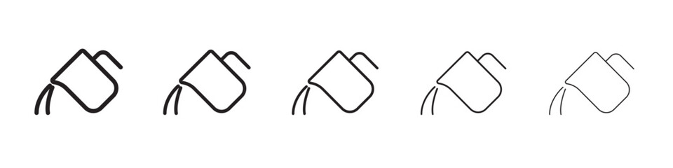 Pouring icon thin flat outline style vector sign