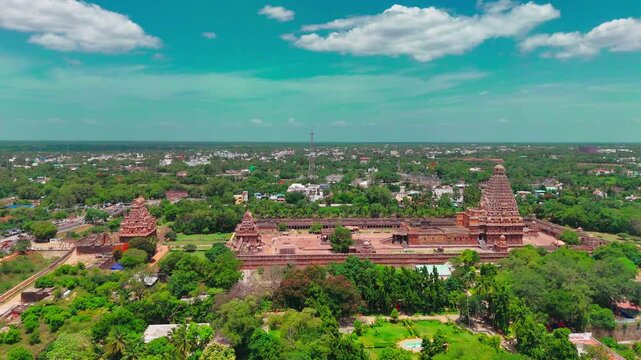 Brihadeshwara Temple in Tanjore, Tamil Nadu, India.