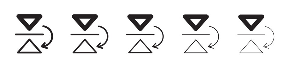 Reflect tool icon thin flat outline style vector sign