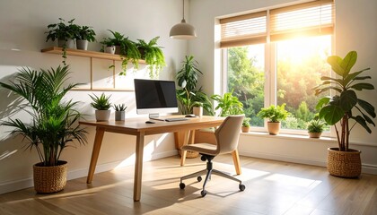 Fototapeta premium Cosy home office interior.